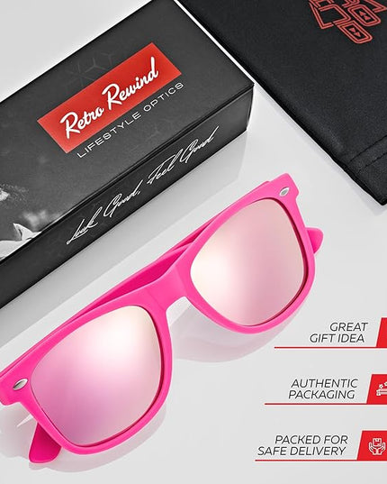 Retro Rewind Polarized Sunglasses for Men and Women - UV Protection Classic Sun Glasses