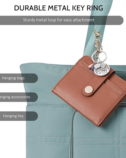 POIUGOYA Slim Wallet for Women,RFID Blocking Bifold Credit Card Holder with Zipper Coin Pocket,ID Window,Keychain