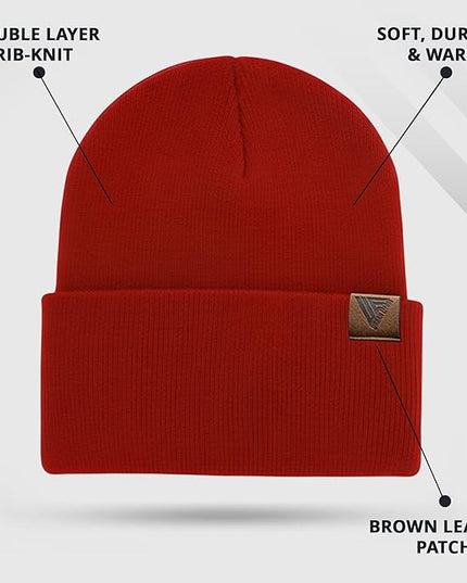 Urban Effort Beanie for Men Women – Warm Acrylic Unisex Knit Winter Hats for Men, Soft Stretch Fit, Classic Streetwear Style