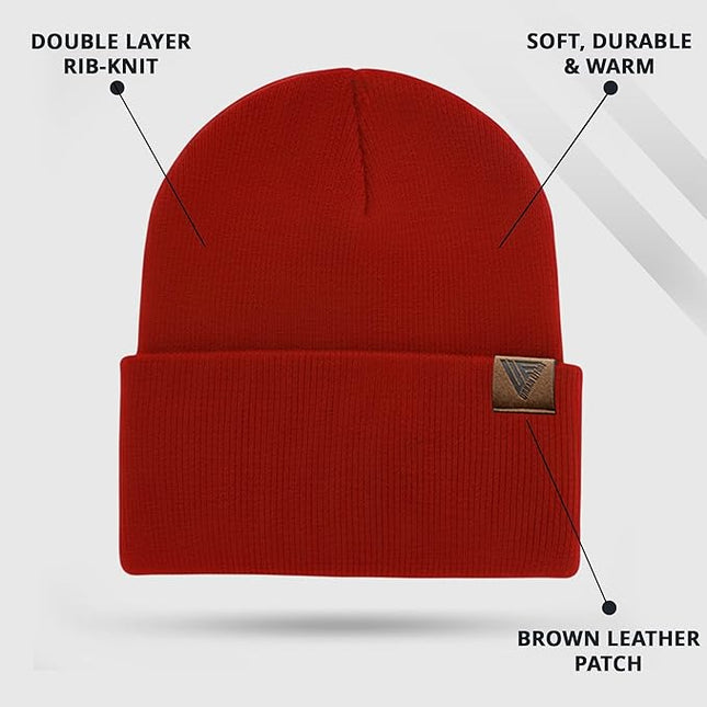 Urban Effort Beanie for Men Women – Warm Acrylic Unisex Knit Winter Hats for Men, Soft Stretch Fit, Classic Streetwear Style