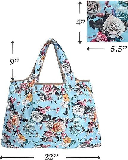 allydrew Large Foldable Tote Nylon Reusable Grocery Bags