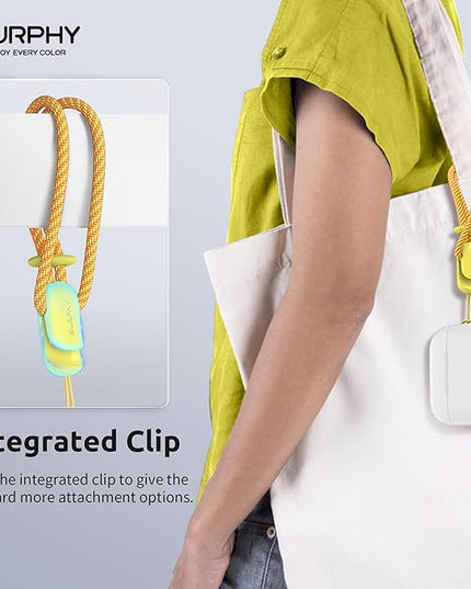 SURPHY 2 Pack Phone Lanyard for Cellphone Case, Phone Wrist Strap for Case, Cellphone Strap with 2-Color Braided, Charm Wrist Lanyard for Women and Men, Yellow & Gray