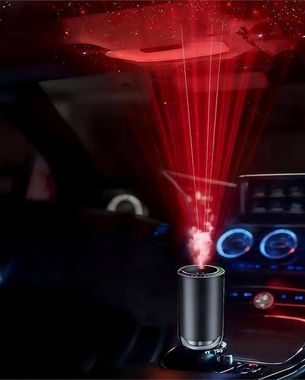 Smart Car Air Freshener Diffuser, Car Essential Diffuser with Starry Sky Projection, Auto On/Off, 3 Mode Adjustable Rechargeable Aroma Diffusers, Design for Bedroom, Office, Restrooms