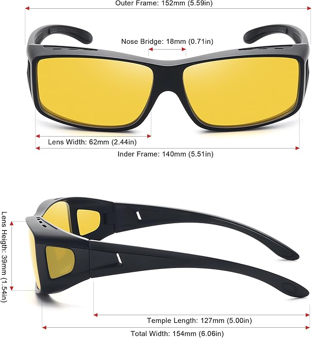 MEETSUN Fit Over Glasses Sunglasses for Men Women,Wrap Around Sunglasses Polarized UV400 Protection