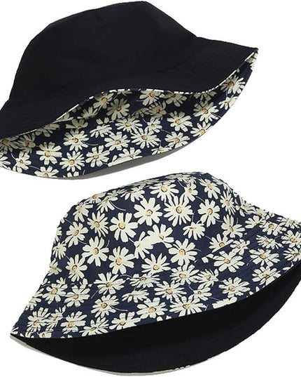 Mashiaoyi Unisex Print Double-Side-Wear Reversible Bucket Hat