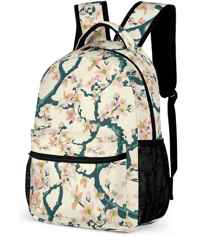 Fashion Light Floral Backpack Lightweight Large Capacity Laptop Daybag for Travel Work