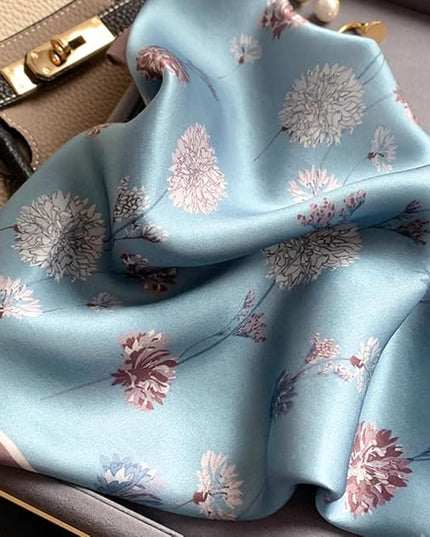 MINIDORA Satin Scarves for Women 27.5 × 27.5 inches Medium Square Elegant Silk Feeling Head Scarf