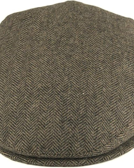 VOBOOM Men's Herringbone Flat Ivy Newsboy Hat Wool Blend Gatsby Cabbie Cap