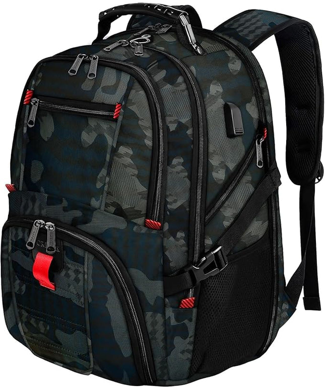 YOREPEK Travel Backpack, Extra Large 50L Laptop Backpacks for Men Women, Water Resistant College Backpack Airline Approved Business Work Bag with USB Charging Port Fits 17 Inch Computers, Camouflage