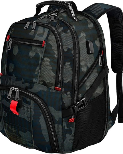 YOREPEK Travel Backpack, Extra Large 50L Laptop Backpacks for Men Women, Water Resistant College Backpack Airline Approved Business Work Bag with USB Charging Port Fits 17 Inch Computers, Camouflage