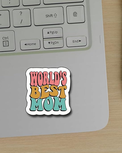 (3Pcs) World's Best Mom Sticker, Decal Gifts Mama Decorate Books Laptop Phone Water Bottles Kindles Stickers Tumbler Sticker Waterproof Vinyl Decorate Sticker 3" Inch