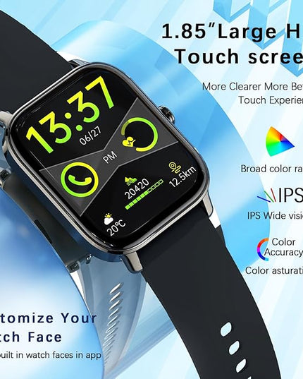 Smart Watch for Women Men Fitness: Make Answer Call Digital Mens Watches Waterproof Running Smartwatch for Android Phone iPhone Samsung Compatible Heart Rate Monitor SpO2 Pedometer Step Tracker