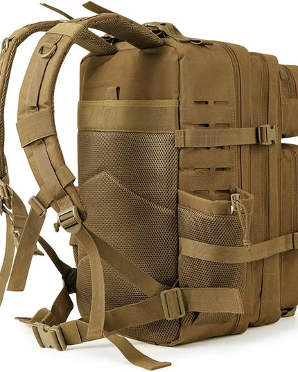 QT&QY 25L/45L Military Tactical Backpack For Men Molle Daypack 3 Day Bug Out Bag Hiking Rucksack With Bottle Holder