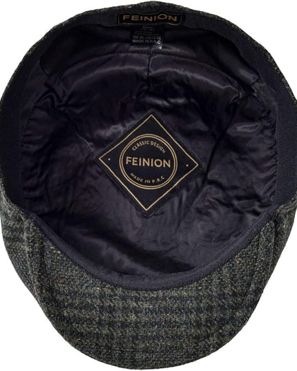 FEINION Men's Wool Tweed Newsboy Ivy Cap Gatsby Golf Flat Hat
