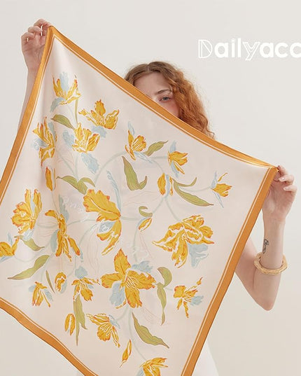 Dailyacc Hair Bandanas Scarf For Women Lightweight Fashion Neck Silk Satin Head Scarves For Sleeping Handbags Scarf