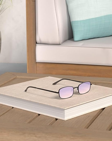 SOJOS Small Trendy Rectangle Sunglasses Womens Mens, Retro 80s 90s Y2k Chic Narrow Thin Skinny Sunnies SJ1187
