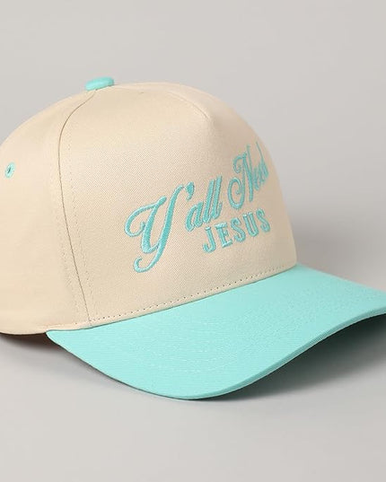 MIRMARU Two-Tone Vintage Canvas Trucker Hats for Men & Women, Adjustable Size Baseball Caps with Trendy Embroidered Design