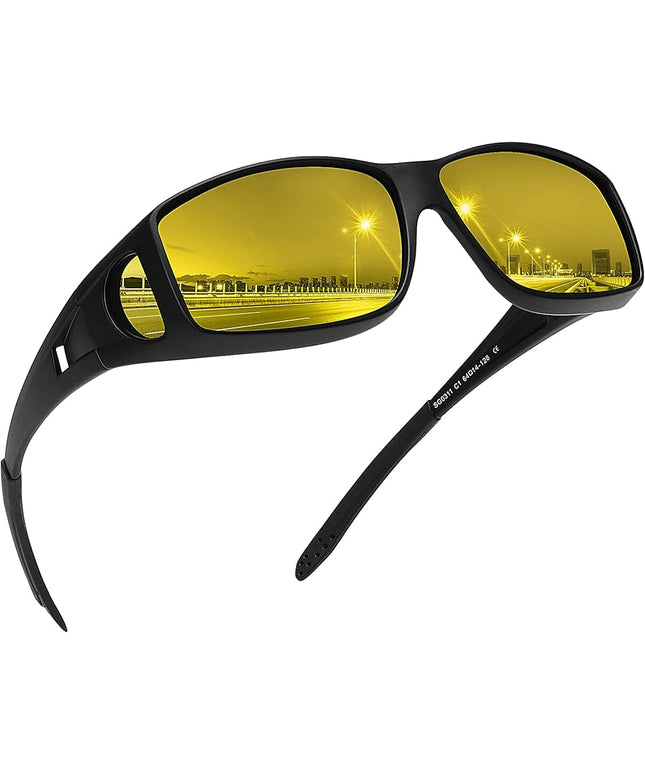 MEETSUN Fit Over Glasses Sunglasses for Men Women,Wrap Around Sunglasses Polarized UV400 Protection