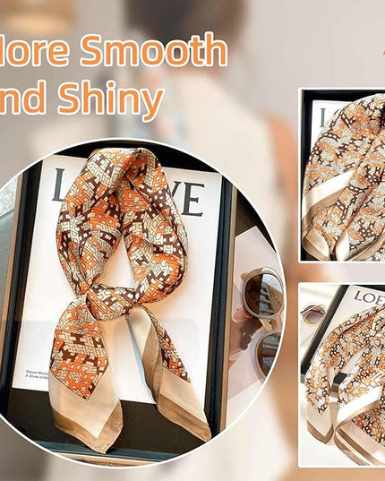 Dailyacc Hair Bandanas Scarf For Women Lightweight Fashion Neck Silk Satin Head Scarves For Sleeping Handbags Scarf