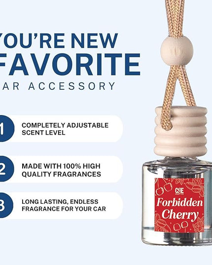 C&E Craft Co Hanging Car Air Freshener Diffuser 2 Pack, Long Lasting Fragrance Oil Car Freshener, Glass Bottle Auto Air Freshener, Made in USA (Campfire Marshmallow)