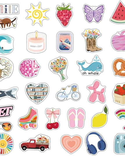 100 Pack Fun Cute Stickers for Water Bottles, Laptops, Teacher Rewards for Phone Cases, Valentine’s Day Gifts, Waterproof Vinyl Stickers Teens, Kids, Adults, Cool Decals for Girls and Boys (Variety)