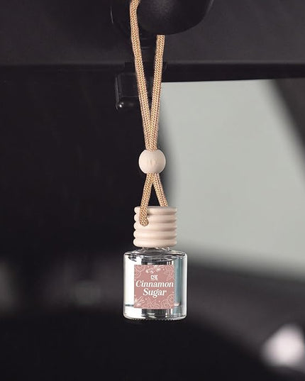 CANDECraftCo Car Air Hanging Fragrance Oil, Car Auto Freshener for Essential Oils, Scents Fragrance Aromatherapy Automobile Diffuser, Long Lasting (Cinnamon Sugar)