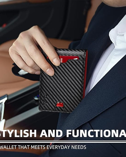 Zitahli Mens-Wallet-Slim-Leather-RFID Blocking Wallet for Men Minimalist Bifold Credit Card Holder with Gift Box