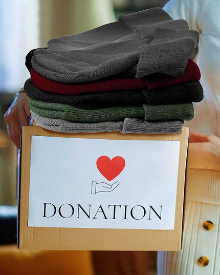 Jecery 50 Pack Winter Beanies Hats Bulk for Homeless Unisex Cold Weather Stretch Caps Warm Knitted Cuffed Hats for Women Men