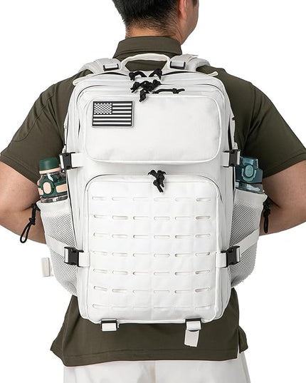 QT&QY 25L/45L Military Tactical Backpack For Men Molle Daypack 3 Day Bug Out Bag Hiking Rucksack With Bottle Holder