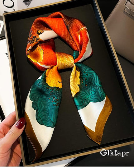 Satin Bandana Headscarf for Women Silky Hair Scarves for Fashion Lightweight