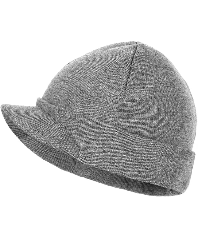 Zylioo Oversize Beanie Hats, XXL Big Size Ribbed Knit Cuffed Winter Hat for Cold Weather, Warm Skull Watch Cap