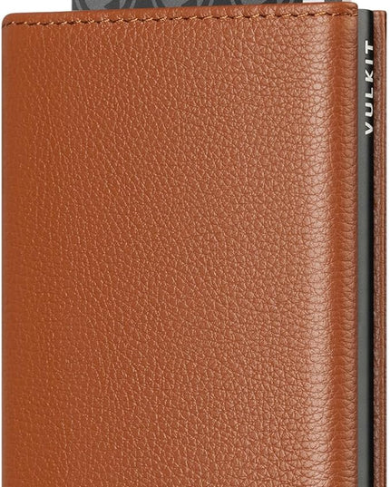 VULKIT Pop up Card Wallet Minimalist Cash Wallets RFID Blocking Leather Smart Credit Card Holder with ID window for Men