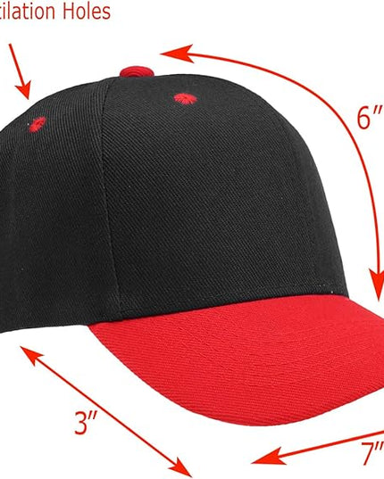 Falari Wholesale Bulk Lot 12-Pack Baseball Cap Adjustable Size Plain Blank Solid Color