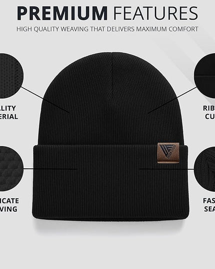 Urban Effort Beanie for Men Women – Warm Acrylic Unisex Knit Winter Hats for Men, Soft Stretch Fit, Classic Streetwear Style