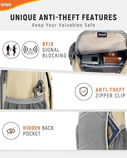 SKYSPER Sling Bag RFID Cross Body Bag Recycled Crossbody Backpack Travel Daypack