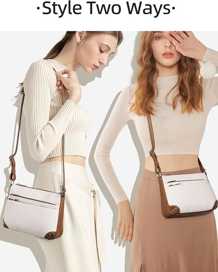WESTBRONCO Crossbody Bags for Women, Medium Size Shoulder Handbags, Satchel Purse with Multi Zipper Pocket