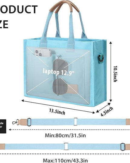 Canvas Tote Bag for Women Crossbody Work Purse with Pockets Top Handle Handbag Satchel Bags for Travel Nurse Teacher