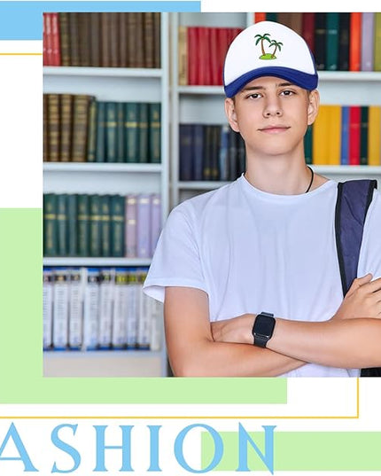 Hercicy 40 Pack Sublimation Blank Trucker Hat Bulk Baseball Cap Adjustable Mesh Unisex Polyester Hat Heat Transfer