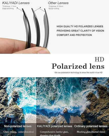 KALIYADI Round Polarized Sunglasses for Men Women Retro Metal Hippie Circle Style Sun Glasses UV Protection