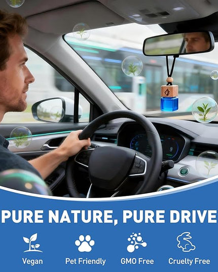 Car Air Freshener Hanging 2 Pack, Cologne Fragrance Long Lasting Car Scent Essential Oil Diffuser, Car Accessories Air Diffuser for Men