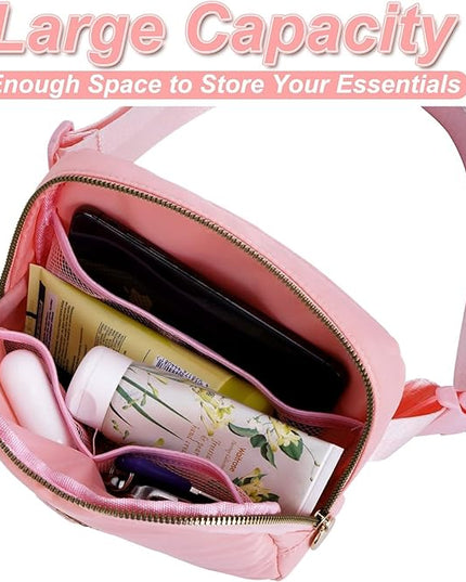Uygafly Graduation Gifts for Girls Teen,Belt Bag for Women Girls Initial Crossbody Bag Waist Packs Teens Fanny Pack,Personalized Accessories for Preppy Cute Stuff Gifts for Teens Girls Kids | Peach,C