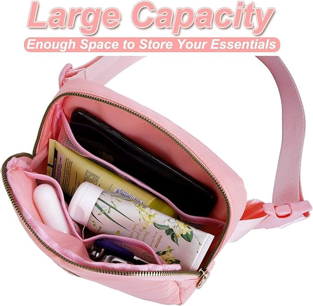 Uygafly 2025 Christmas Gifts for Teen Girls Women - Gifts for Her,Personalized Belt Bag for Women Girls,Fashion Waist Packs Trendy Fanny Pack Crossbody Bags | Peach,E