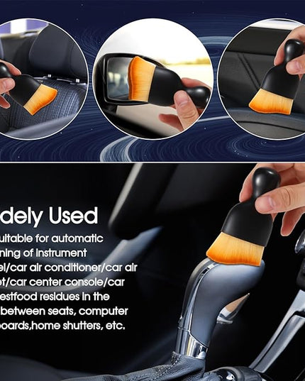 3 PCS Car Interior Detail Dust Brush,Soft Car Interior Detailing Kit Tools,Dash Duster Brush for Auto,Truck,SUV,RV Interior Cleaning