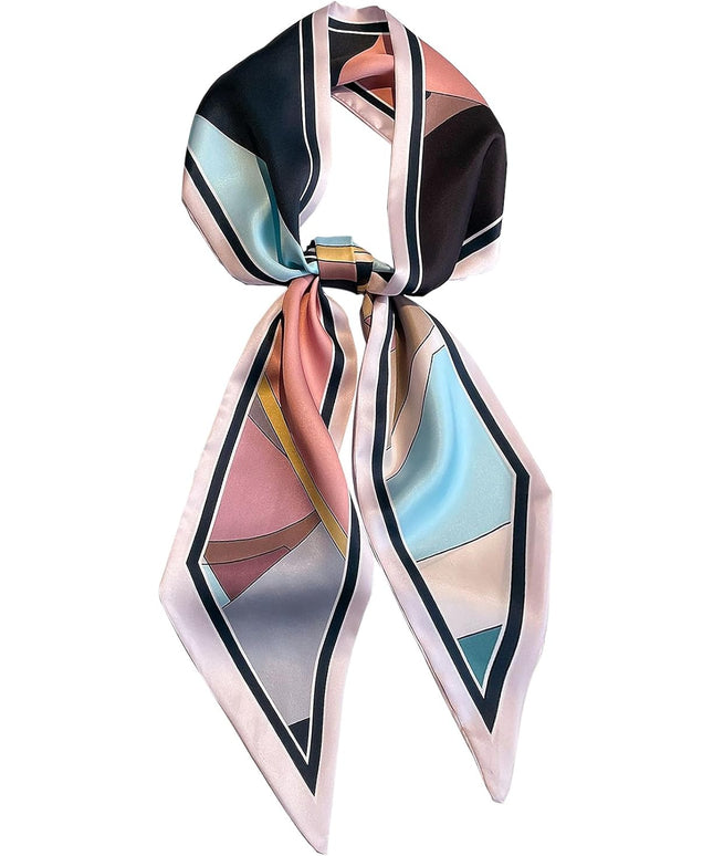 Head Scarf Purse Handle Neck Satin Hair Scarfs For Bag Lightweight Silky Long Thin Women's Fashion Scarves 59 * 5.9”