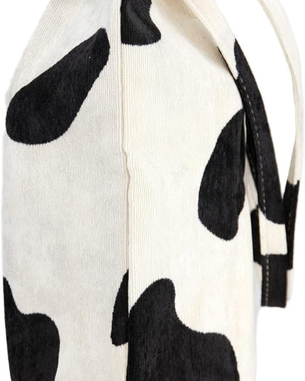 Corduroy Tote Bag Cute Tote Bags for Women Shoulder Bag with Inner Pocket for Work Beach Travel and Shopping Grocery