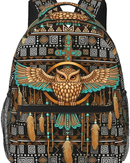 Native American Backpack for Men Women,Casual Travel Hiking Camping Backpacks Lightweight Bookbag