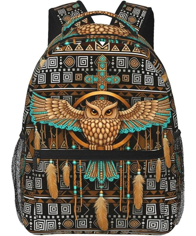 Native American Backpack for Men Women,Casual Travel Hiking Camping Backpacks Lightweight Bookbag