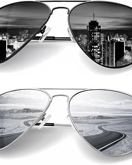 KALIYADI Classic Aviator Sunglasses for Men Women Driving Sun glasses Polarized Lens UV Blocking