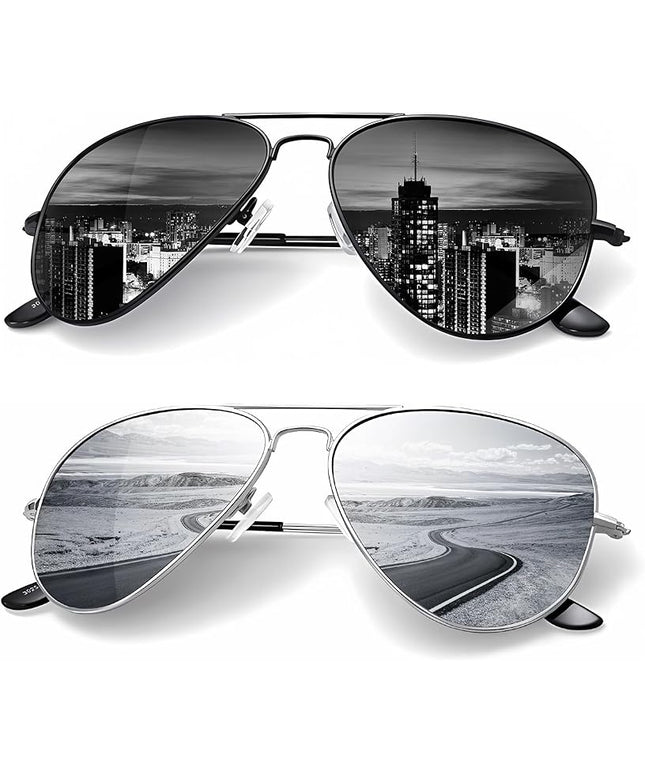 KALIYADI Classic Aviator Sunglasses for Men Women Driving Sun glasses Polarized Lens UV Blocking