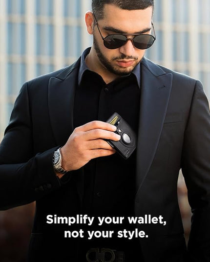 SERMAN BRANDS Money Clip Wallet - Mens Wallets slim Front Pocket RFID Blocking Card Holder Minimalist Mini Bifold